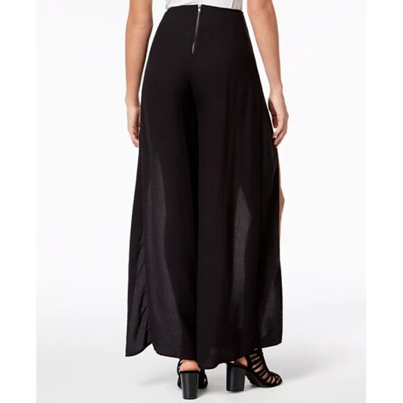 Material Girl Black Wrap-Front Palazzo Pants NWT XXS - Picture 3 of 12